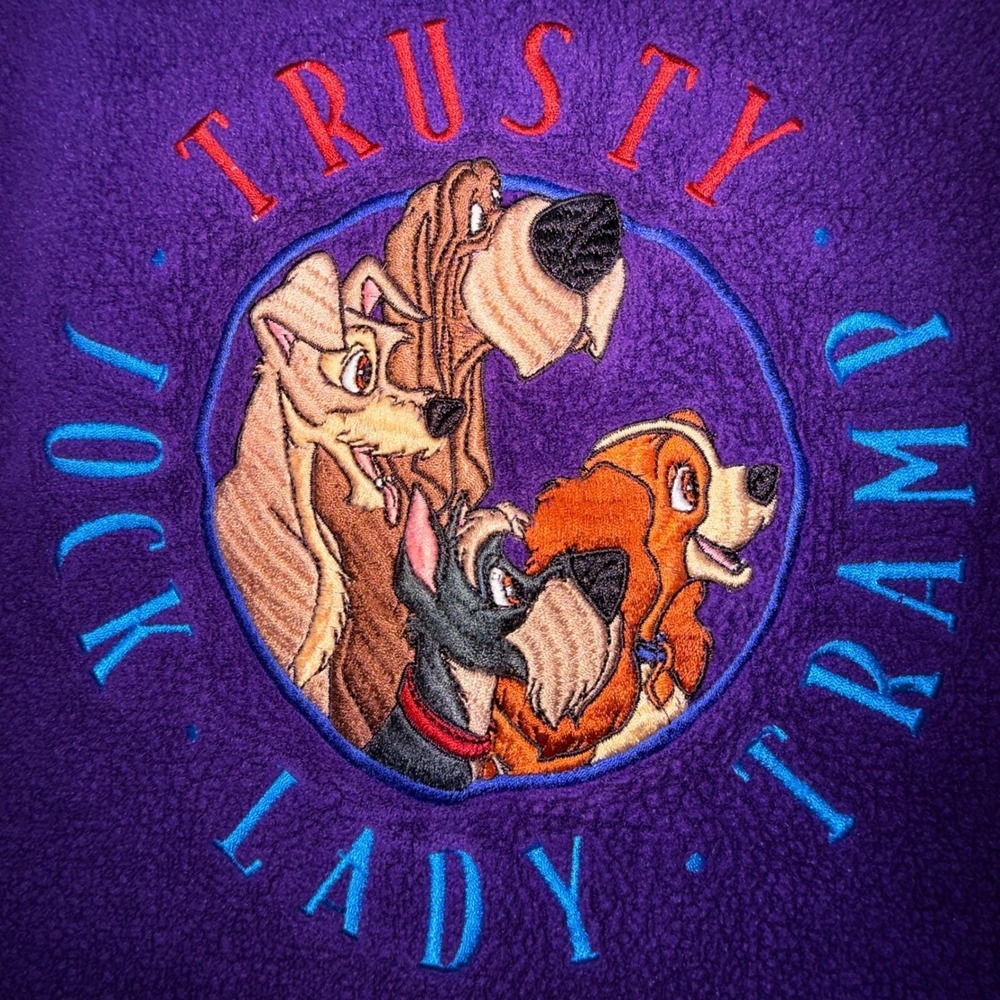 Disney Store Lady and the Tramp Sweatshirt Women 3X-4X Purple Fleece